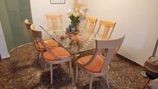 Mesa comedor + 6 sillas+ mesa de centro
