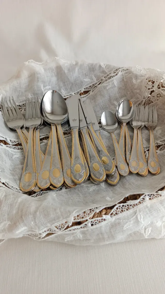 Cubertería SBS Solingen Acero Oro