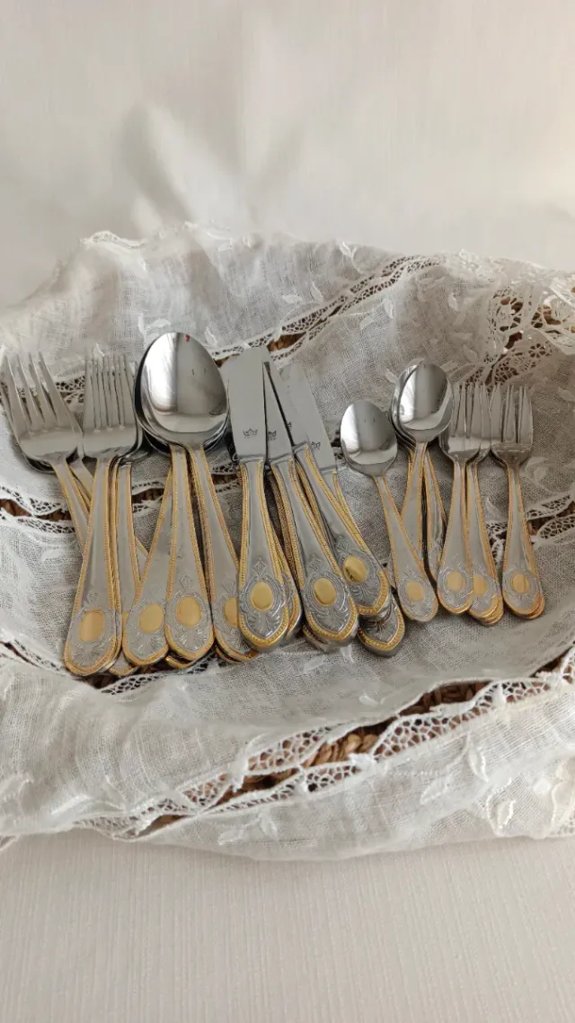 Cubertería SBS Solingen Acero Oro