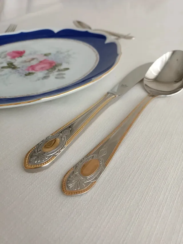 Cubertería SBS Solingen Acero Oro