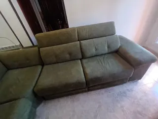 Sofá Rinconera Verde Tela