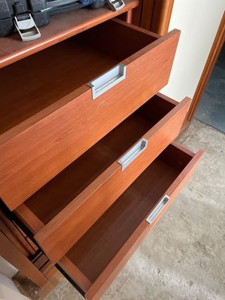 Armario empotrado madera y cristal