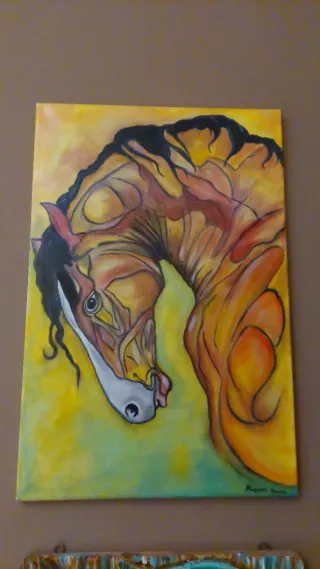 Dipinto cavallo astratto