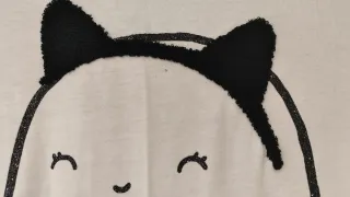 Camisón Oysho blanco estampado fantasma