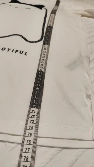 Camisón Oysho blanco estampado fantasma