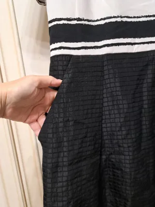 Abito cocktail donna bianco e nero