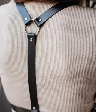 Harness Lingerie pelle sexy punk rave rock gothic