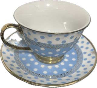 Juego de café de porcelana azul y blanco