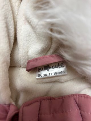 Mono de nieve 12-18 meses rosa