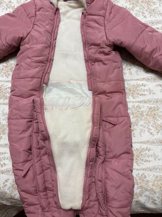 Mono de nieve 12-18 meses rosa