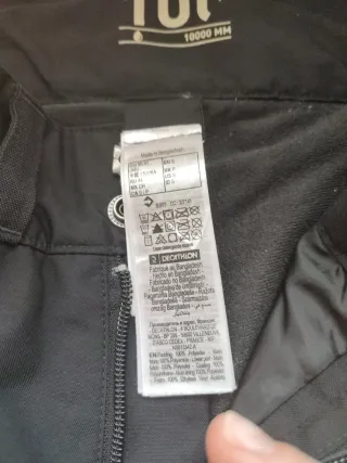 Pantalón Esquí Snowboard Negro Talla S