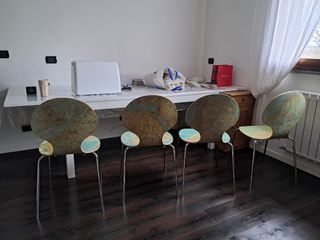 Set 4 Sedie Legno e Metallo