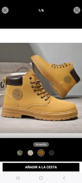 Botas de agua hombre amarillas