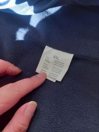 Plumas con Capucha Azul Marrón