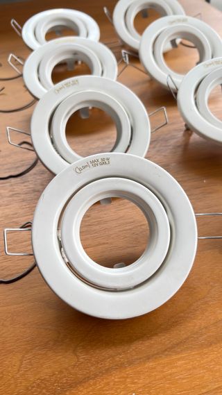 Conjunto 8 Focos empotrables ojos de buey blancos