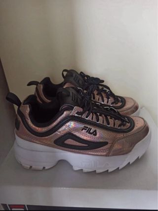 Scarpe Fila donna oro rosa e nere