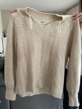 Jersey ONLY beige punto calado