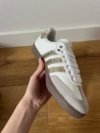 Adidas Samba Doradas Brillantes Talla 37