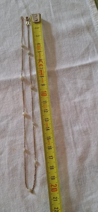 Catenina 12k Oro gold filled  con Perle