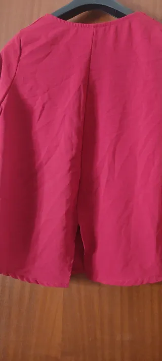 Blusa burdeos manga larga