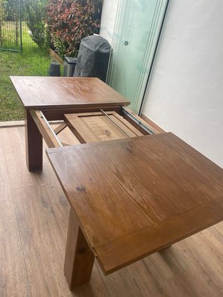 Mesa moderna extensible madera roble 140-190cm