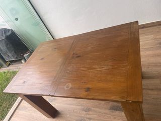 Mesa moderna extensible madera roble 140-190cm