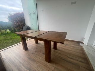 Mesa moderna extensible madera roble 140-190cm