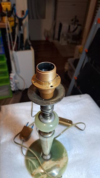 Lampadario Onice Antico Metallo Pietra