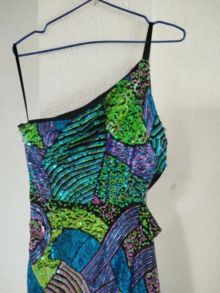 Vestido largo lentejuelas