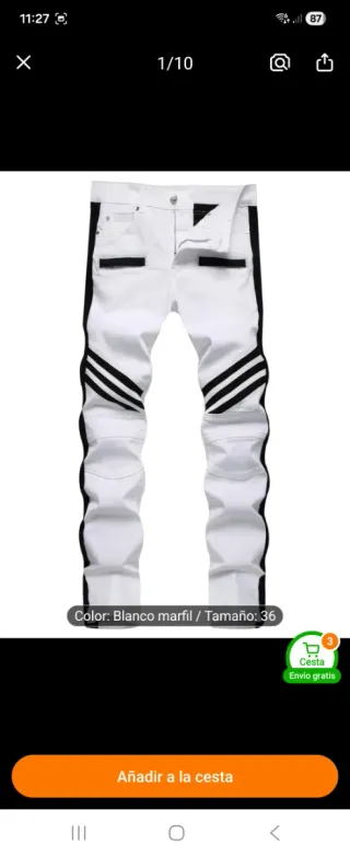 Chaqueta Blanca y Negra Talla XXL