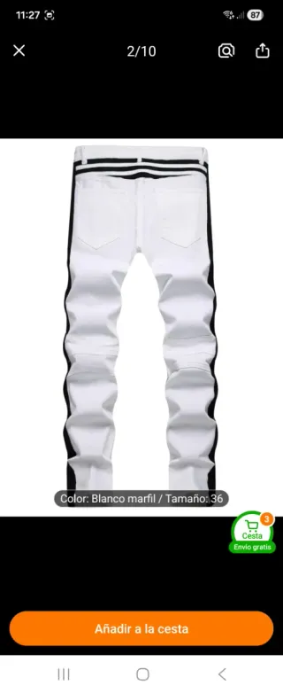 Chaqueta Blanca y Negra Talla XXL