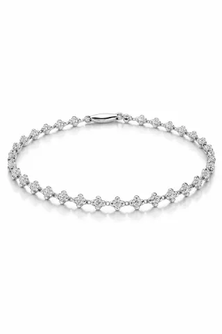 Pulsera de acero con detalles florales