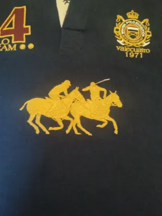Polo Vale Cuatro Azul Marino Granate Talla M
