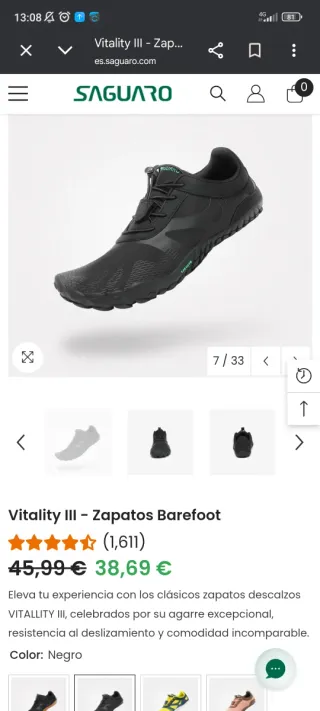 Zapatillas Saguaro Negras