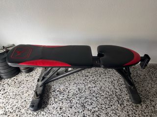 Lote pesas, barras y banco