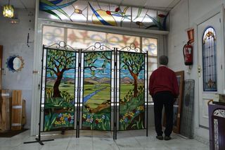 Biombo Vidriera Paisaje