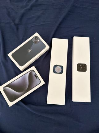 Scatole originali Apple Watch e iPhone 13/15 Pro