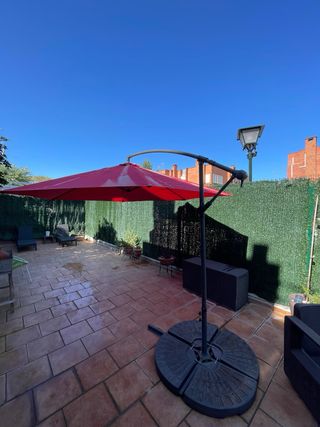 Sombrilla Grande Jardín Roja