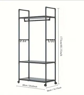 Scaffale scarpiera guardaroba stand appendiabiti