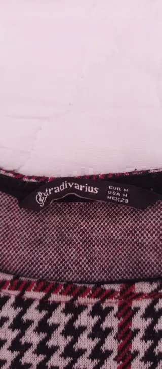 Vestido pata de gallo negro y rojo