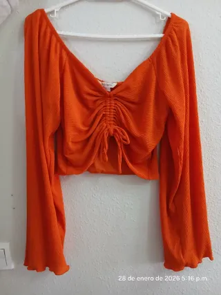 Top corto High Spirits Talla M Naranja