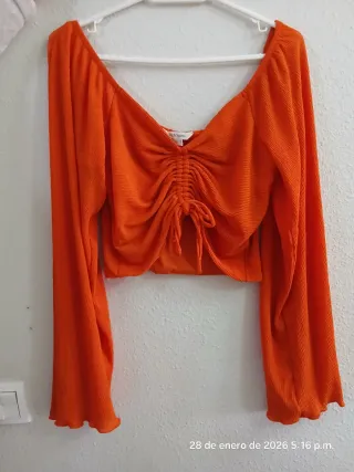Top corto High Spirits Talla M Naranja