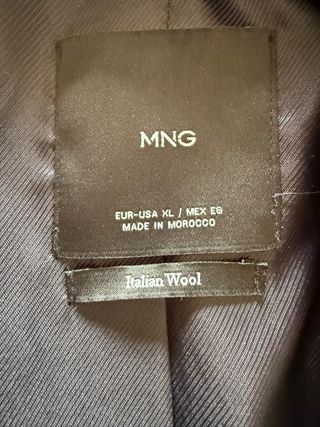 Chaqueta Mango Lana Azul Talla XXL