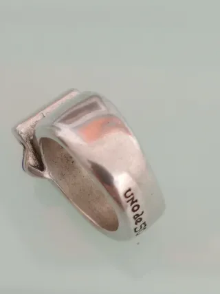 Anillo Uno de 50 Morado y Plateado