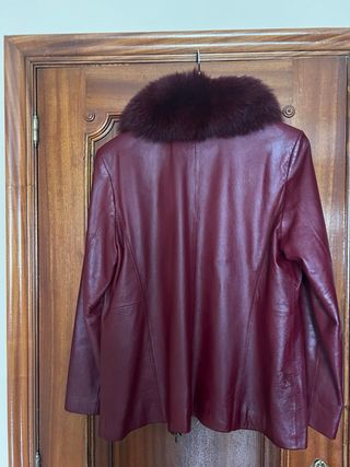 Chaqueta Piel Burdeos Talla 46