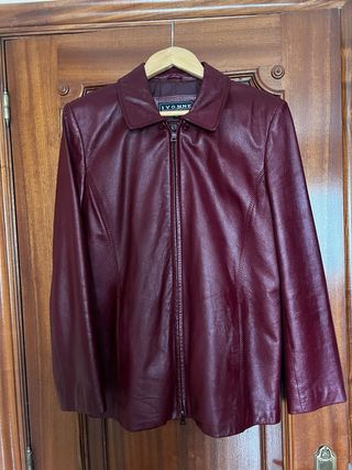 Chaqueta Piel Burdeos Talla 46