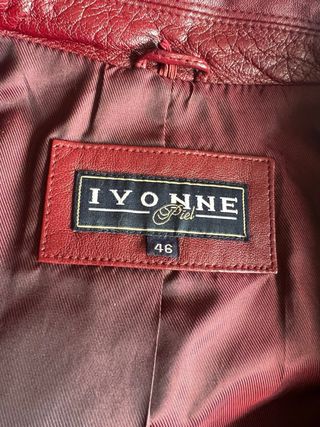 Chaqueta Piel Burdeos Talla 46