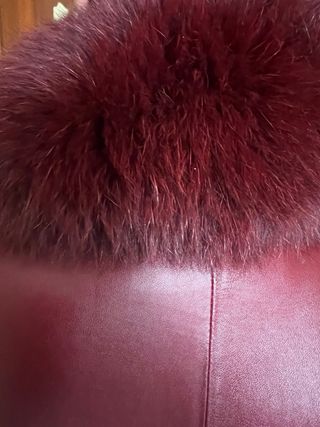 Chaqueta Piel Burdeos Talla 46