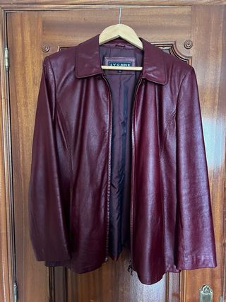 Chaqueta Piel Burdeos Talla 46