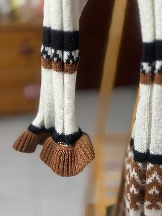 Vestido de lana con estampado geométrico